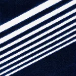 Schumacher 81571 Jessie Cut Velvet Navy & White fabric swatch