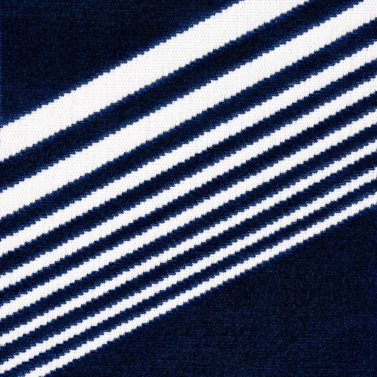 Schumacher 81571 Jessie Cut Velvet Navy & White fabric swatch