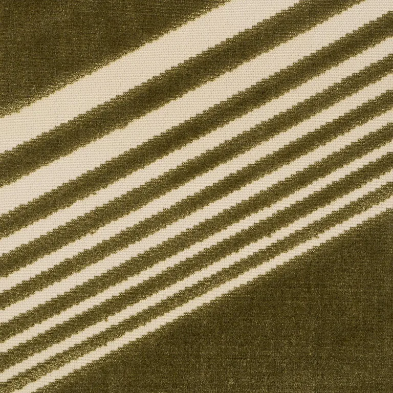 Schumacher 81574 Jessie Cut Velvet Olive fabric swatch