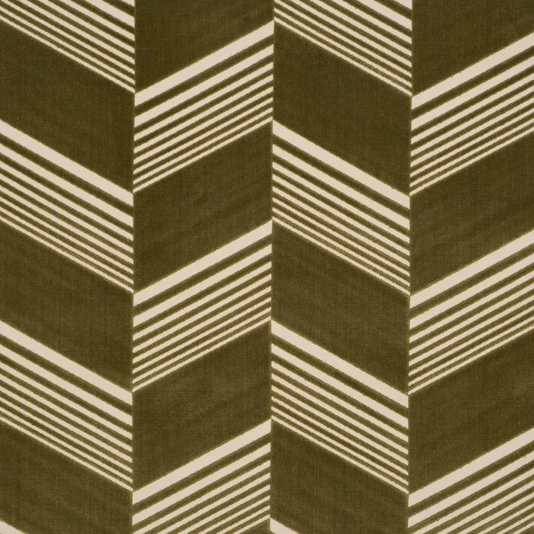 Schumacher 81574 Jessie Cut Velvet Olive fabric swatch
