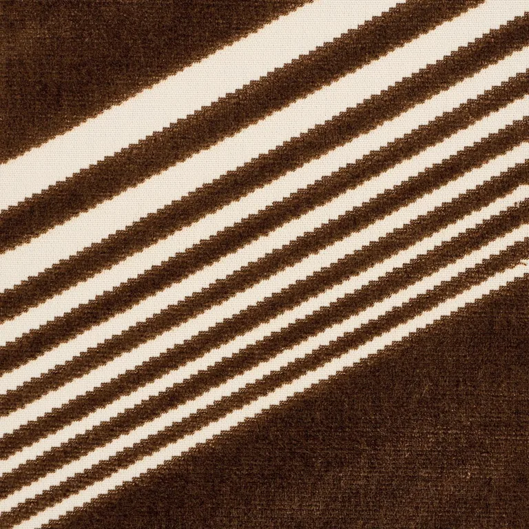 Schumacher 81575 Jessie Cut Velvet Sable fabric swatch