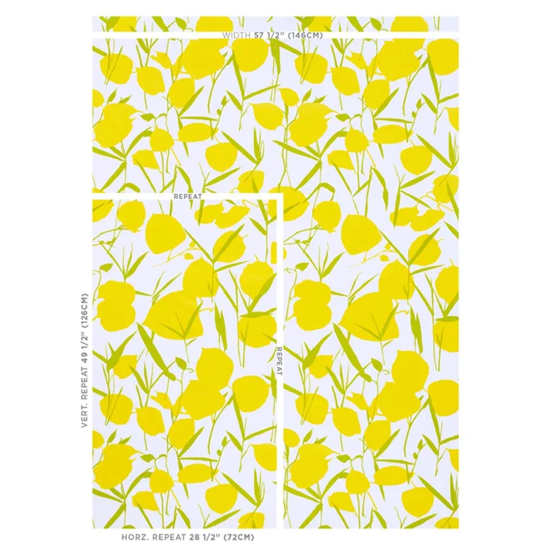 Schumacher 178850 Joan Yellow fabric swatch