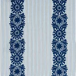 Schumacher 81541 Joelle Stripe Blue fabric swatch