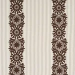 Schumacher 81540 Joelle Stripe Chocolate fabric swatch
