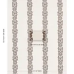 Schumacher 81540 Joelle Stripe Chocolate fabric swatch