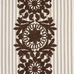 Schumacher 81540 Joelle Stripe Chocolate fabric swatch