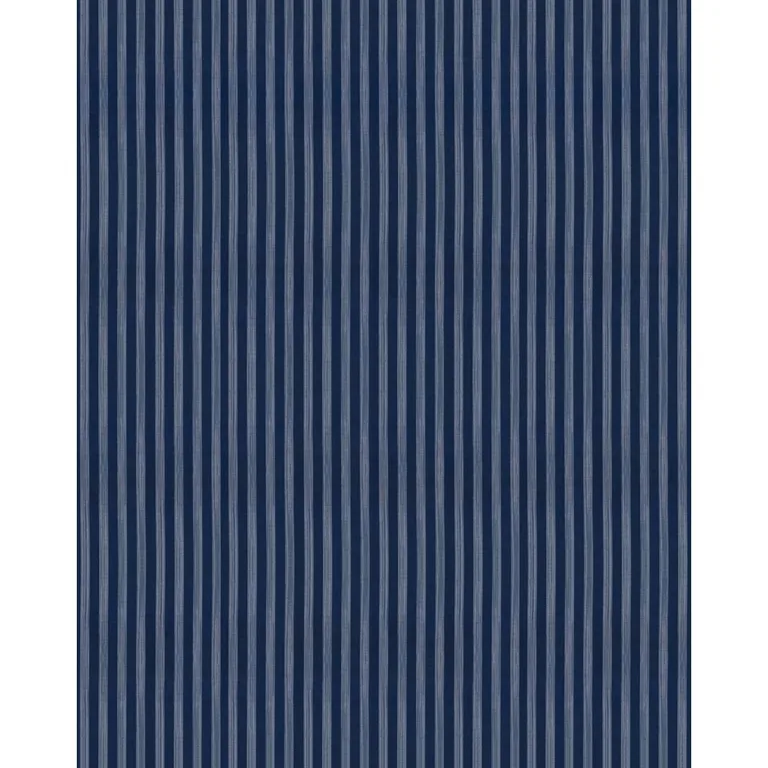 Schumacher 87262 Jonah Stripe Indigo fabric swatch