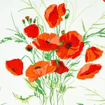 Schumacher 179061 Joni Chintz Red fabric swatch