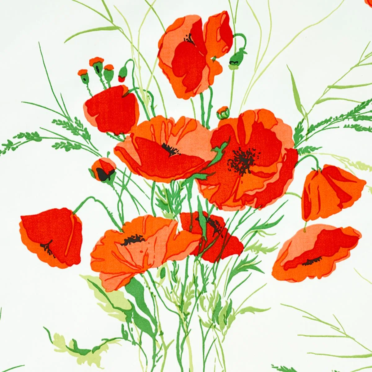 Schumacher 179061 Joni Chintz Red fabric swatch