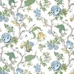 Schumacher 179652 Josephine Blue fabric swatch