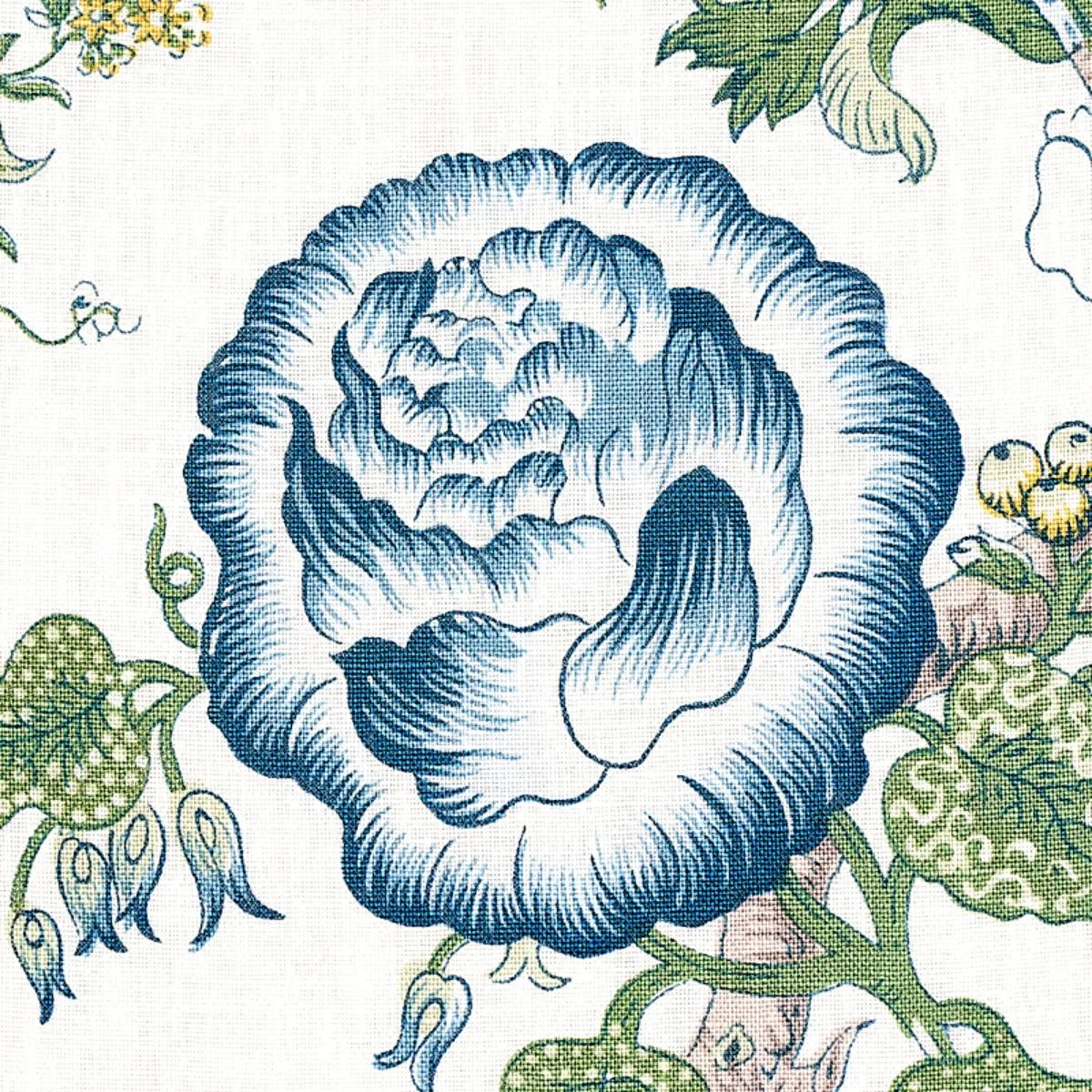 Schumacher 179652 Josephine Blue fabric swatch