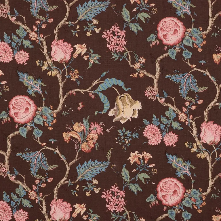Schumacher 179654 Josephine Cinnabar fabric swatch
