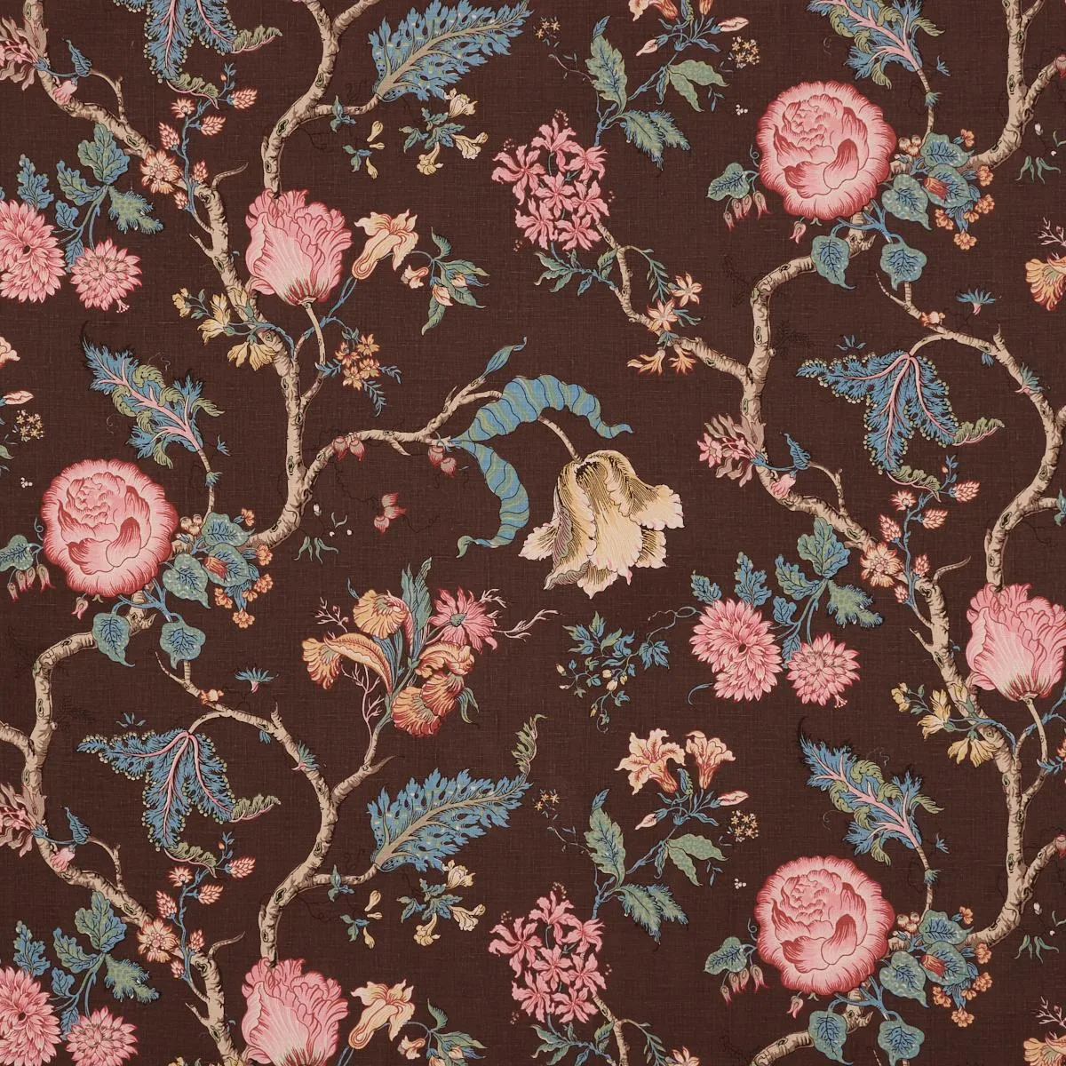 Schumacher 179654 Josephine Cinnabar fabric swatch