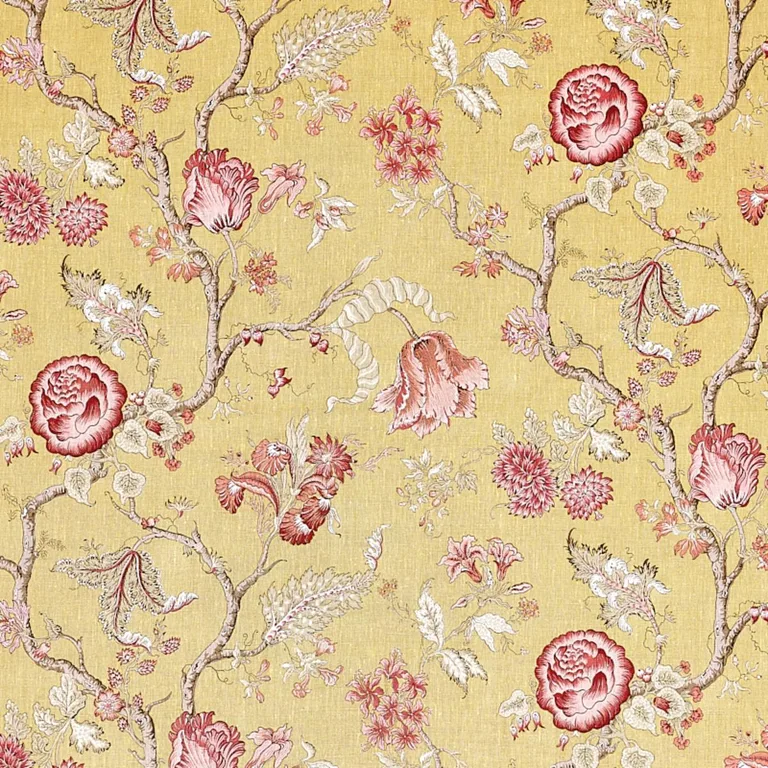 Schumacher 179650 Josephine Ochre fabric swatch