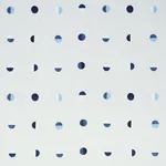 Schumacher 74041 Joshua Tree Hand Block Print Blue Moons fabric swatch