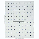 Schumacher 74041 Joshua Tree Hand Block Print Blue Moons fabric swatch
