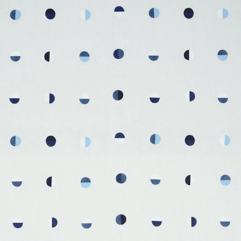Schumacher 74041 Joshua Tree Hand Block Print Blue Moons fabric swatch