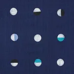Schumacher 74050 Joshua Tree Hand Block Print Indigo Moons fabric swatch