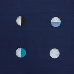 Schumacher 74050 Joshua Tree Hand Block Print Indigo Moons fabric swatch