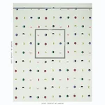 Schumacher 74042 Joshua Tree Hand Block Print Multi Moons On Ivory fabric swatch