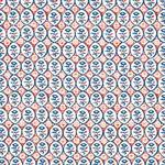 Schumacher 180600 Josiane Floral Rouge & Navy fabric swatch
