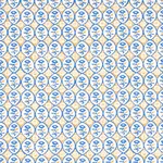 Schumacher 180601 Josiane Floral Yellow & Blue fabric swatch