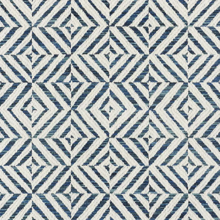 Schumacher 72151 Jubilee Blue fabric swatch
