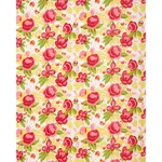 Schumacher 177531 Juin Poppy & Yellow fabric swatch