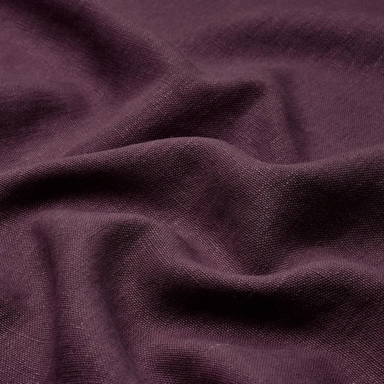 Schumacher 84911 Jumi Stonewashed Linen Aubergine fabric swatch