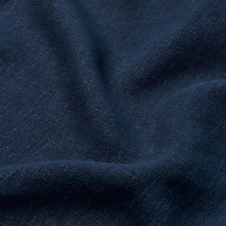 Schumacher 84910 Jumi Stonewashed Linen Navy fabric swatch