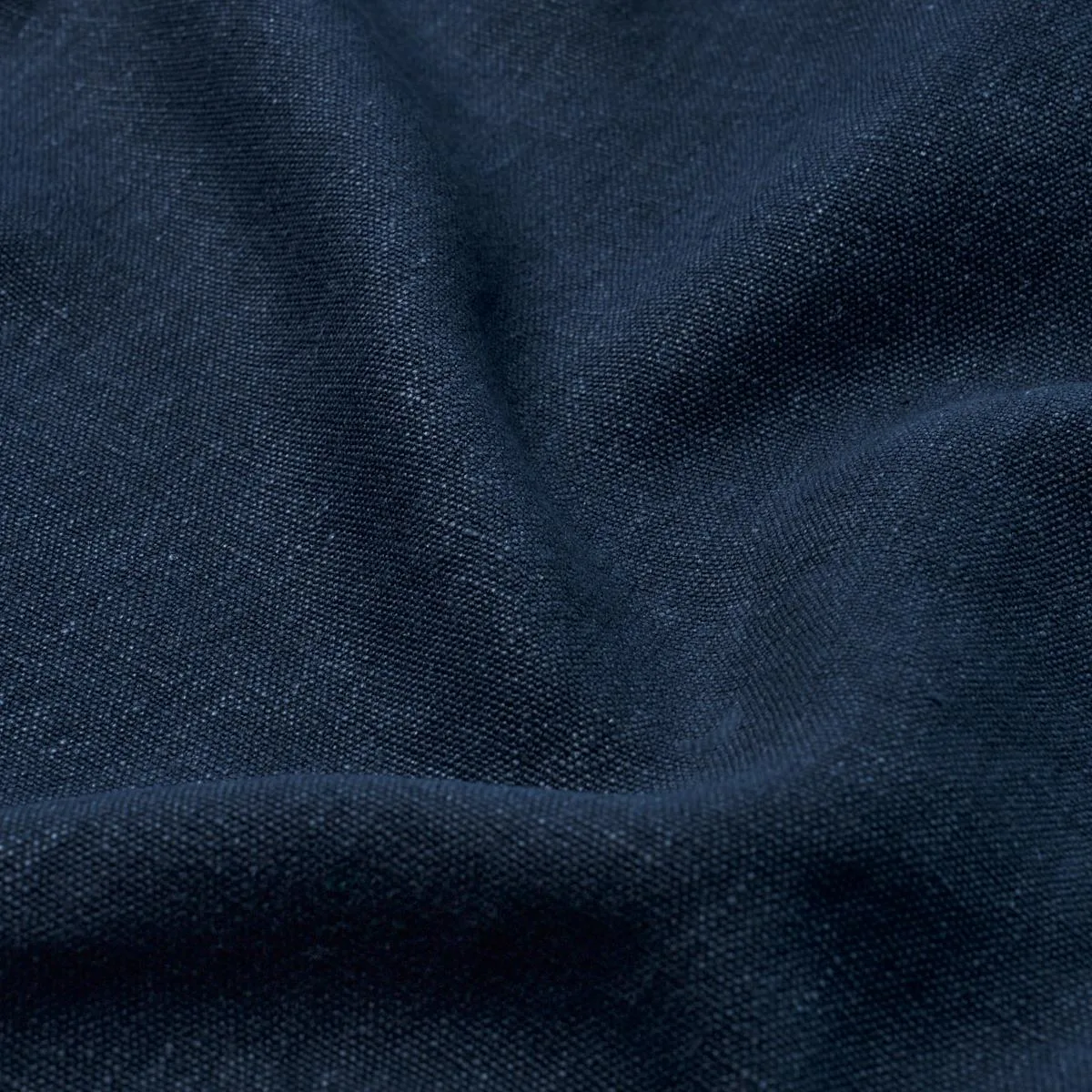 Schumacher 84910 Jumi Stonewashed Linen Navy fabric swatch