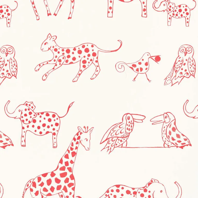 Schumacher 66253 Jungle Jubilee Punch fabric swatch