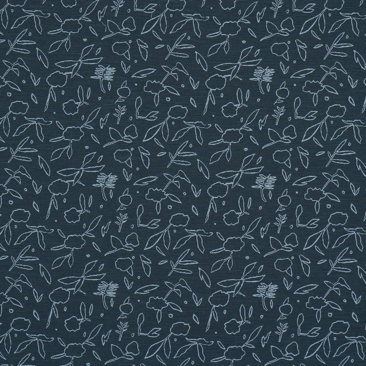 Schumacher 85871 Jungle Vine Dark Blue fabric swatch