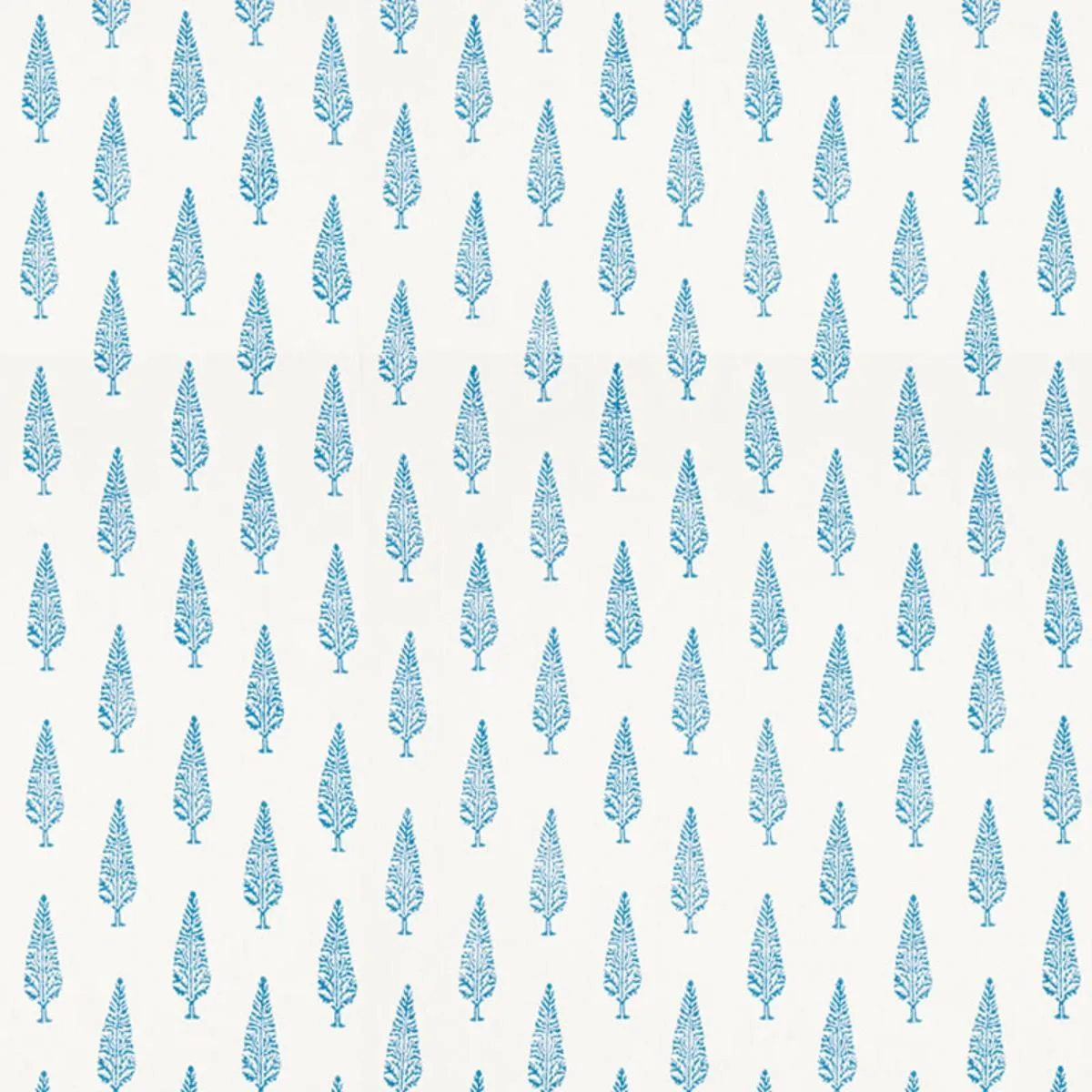 Schumacher 178510 Juniper Block Print Blue fabric swatch