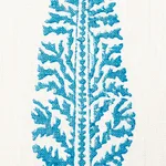 Schumacher 178510 Juniper Block Print Blue fabric swatch