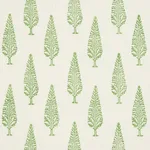 Schumacher 178511 Juniper Block Print Green fabric swatch