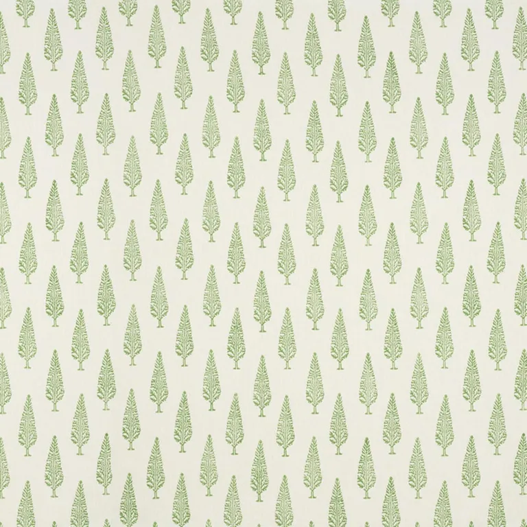 Schumacher 178511 Juniper Block Print Green fabric swatch