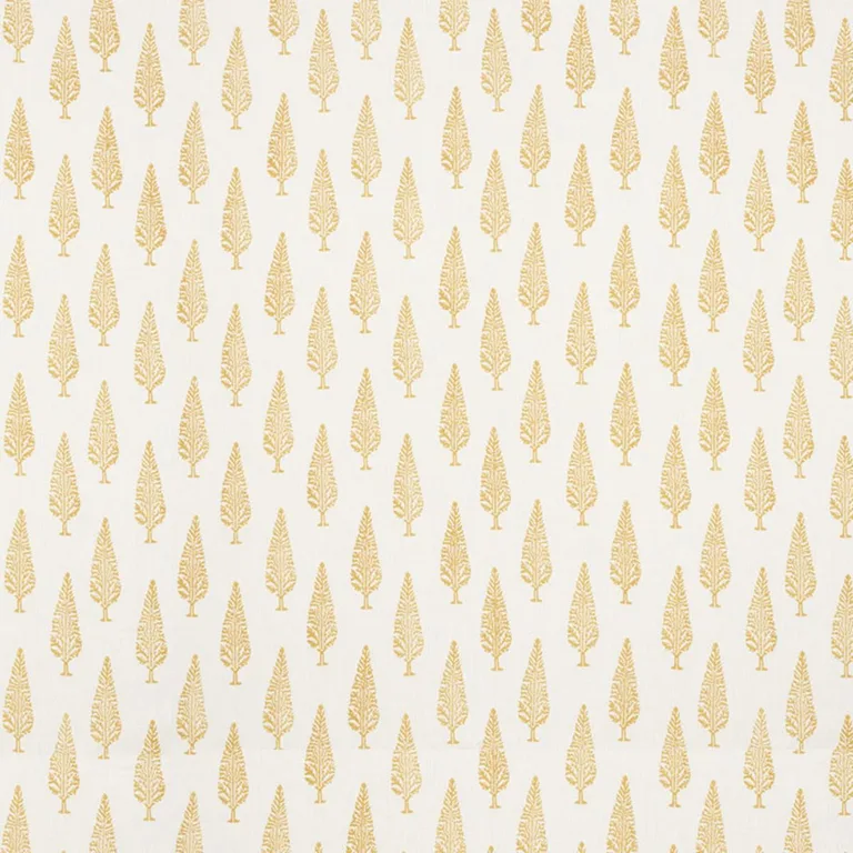 Schumacher 178512 Juniper Block Print Yellow fabric swatch