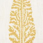 Schumacher 178512 Juniper Block Print Yellow fabric swatch