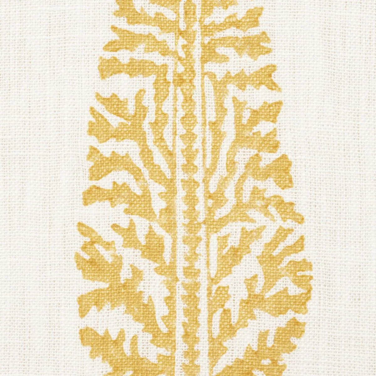 Schumacher 178512 Juniper Block Print Yellow fabric swatch