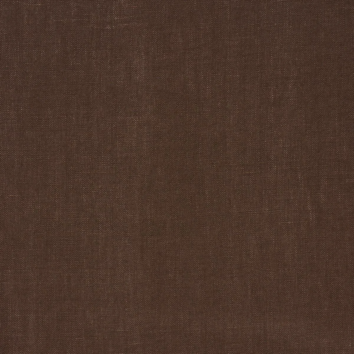 Schumacher 84959 Kai Linen Chocolate fabric swatch