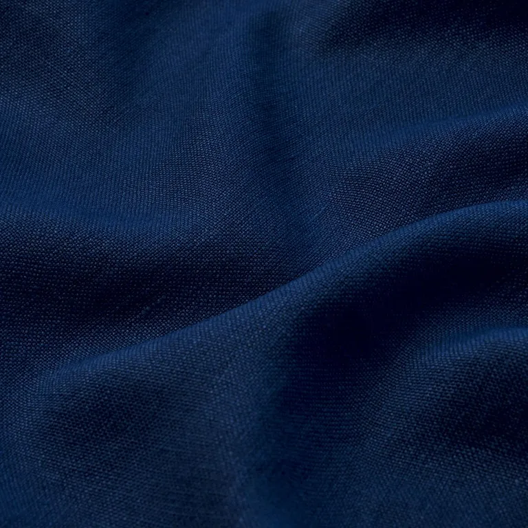 Schumacher 84956 Kai Linen Navy fabric swatch