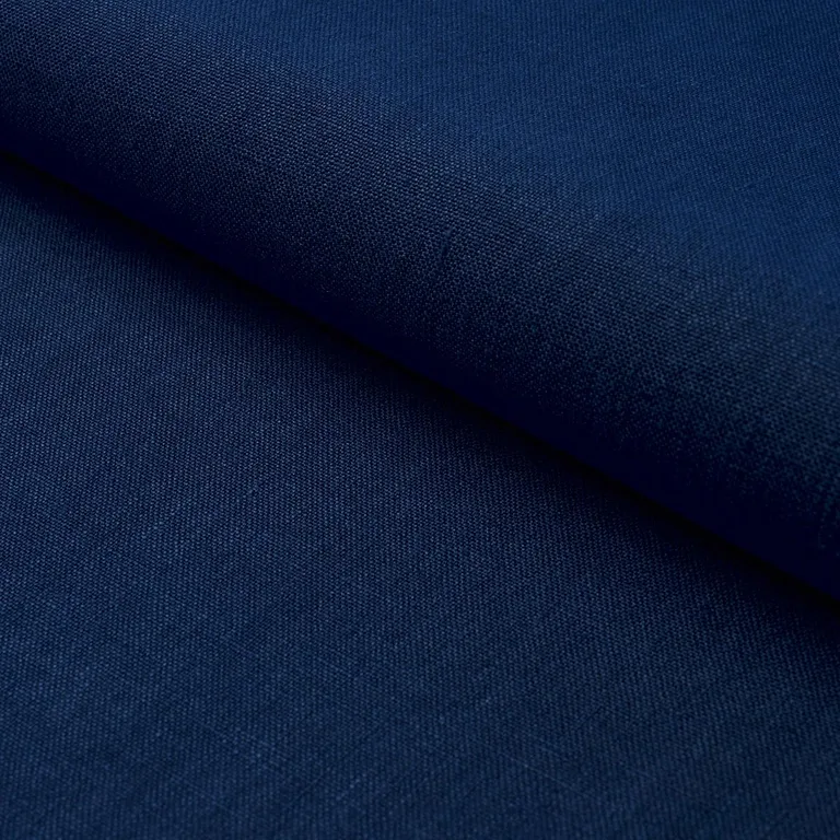 Schumacher 84956 Kai Linen Navy fabric swatch