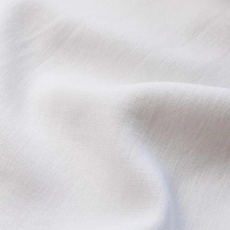 Schumacher 84951 Kai Linen White fabric swatch