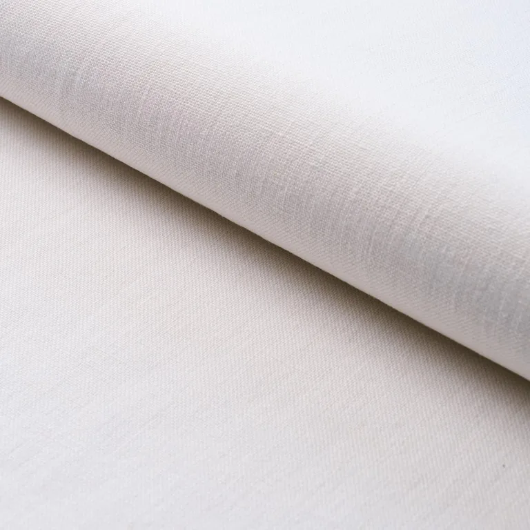 Schumacher 84951 Kai Linen White fabric swatch