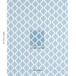 Schumacher 181290 Kai Striped Ikat Blue fabric swatch