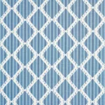 Schumacher 181290 Kai Striped Ikat Blue fabric swatch