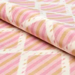 Schumacher 181292 Kai Striped Ikat Pink fabric swatch