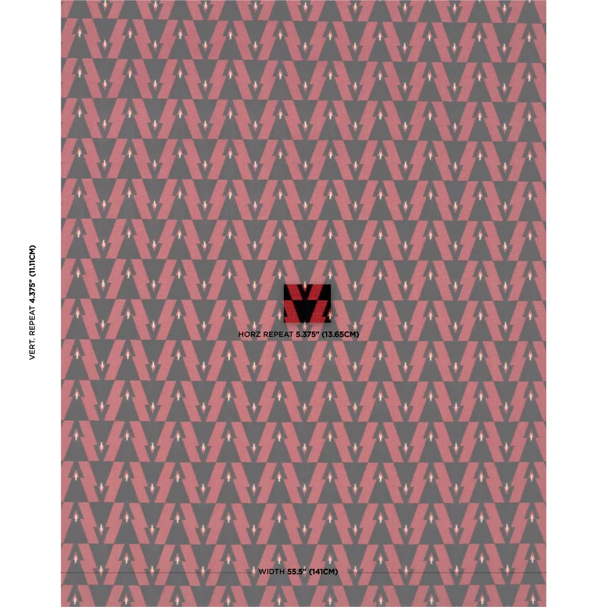 Schumacher 84120 Kalido Velvet Ladybird fabric swatch