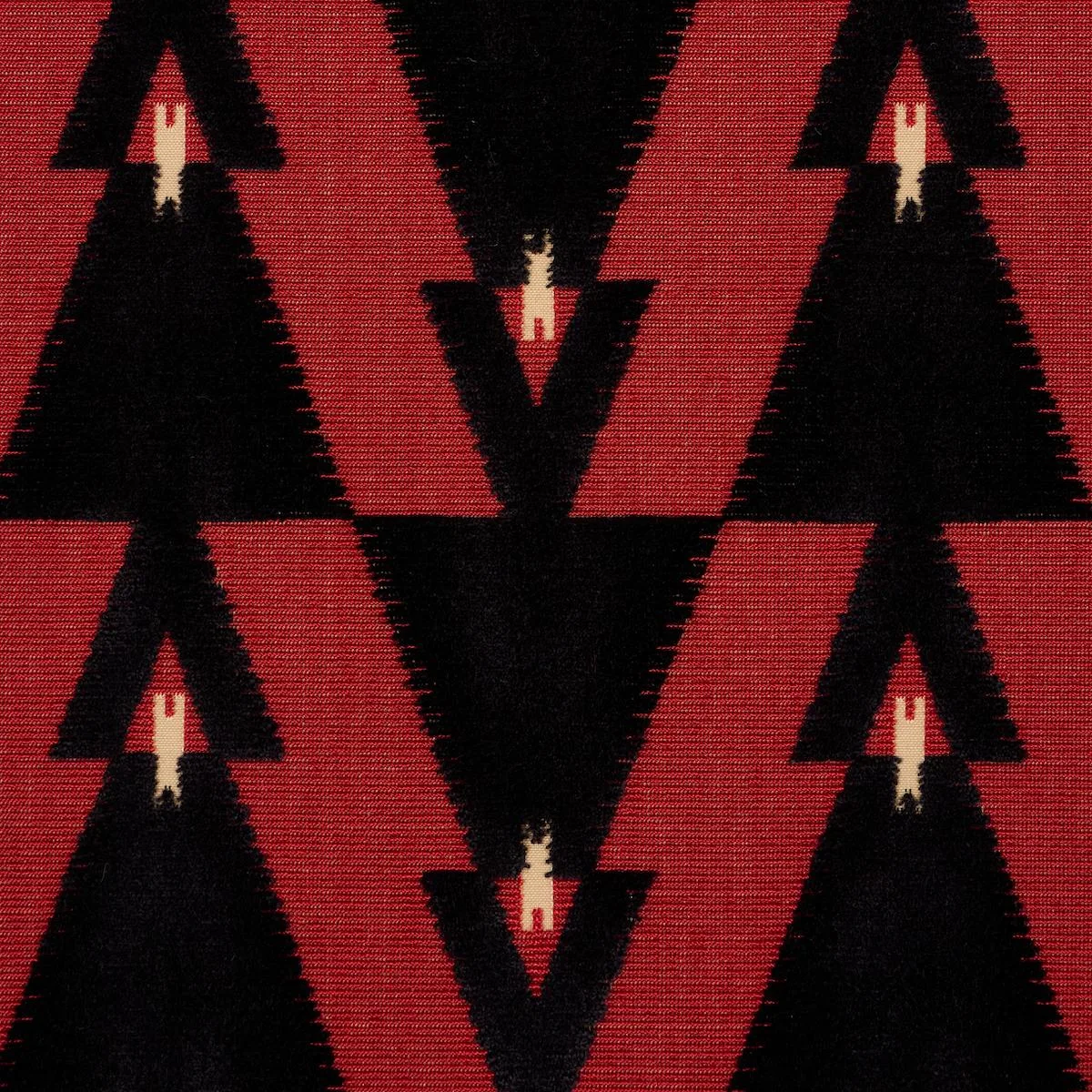 Schumacher 84120 Kalido Velvet Ladybird fabric swatch